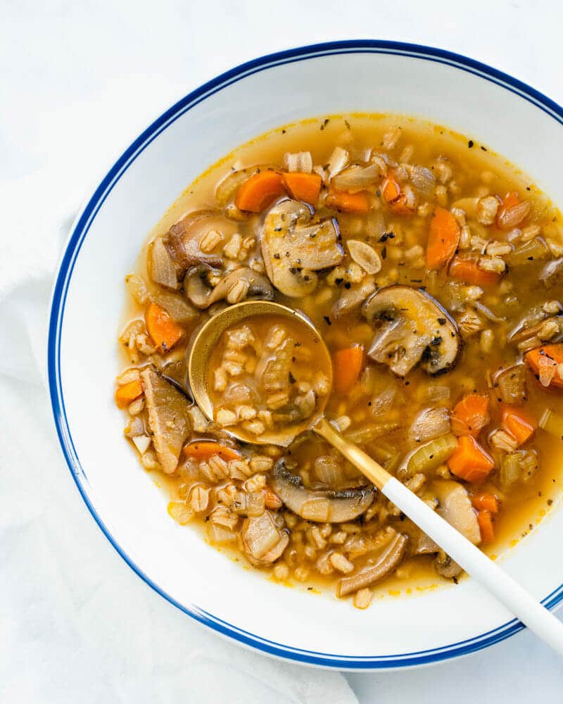 Mushroom barley soup