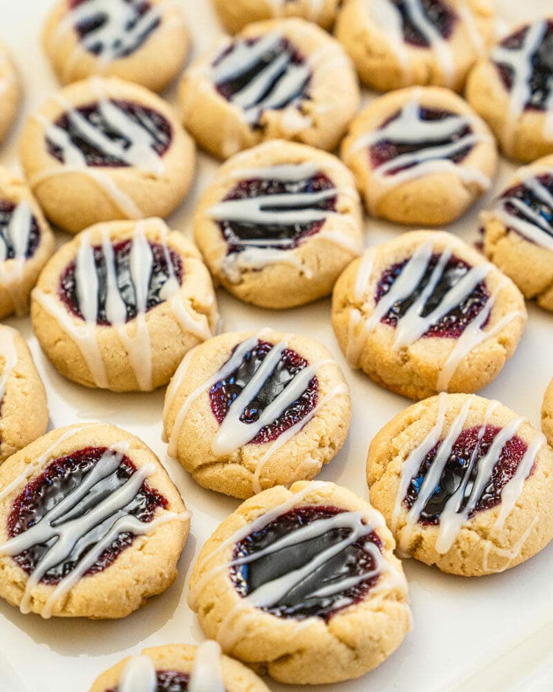 Almond thumbprint cookies