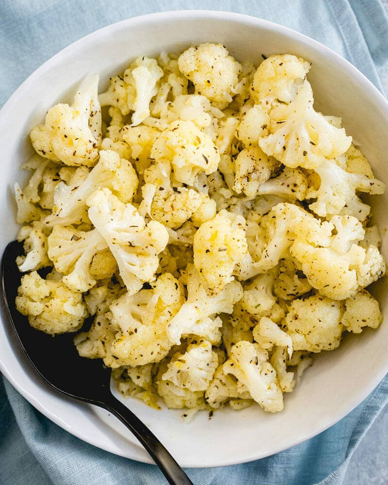 Steamed cauliflower
