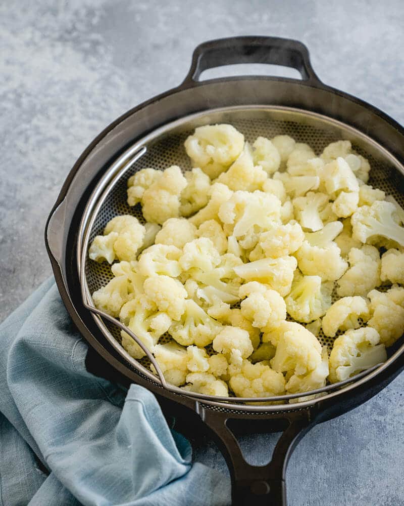 Steamed cauliflower
