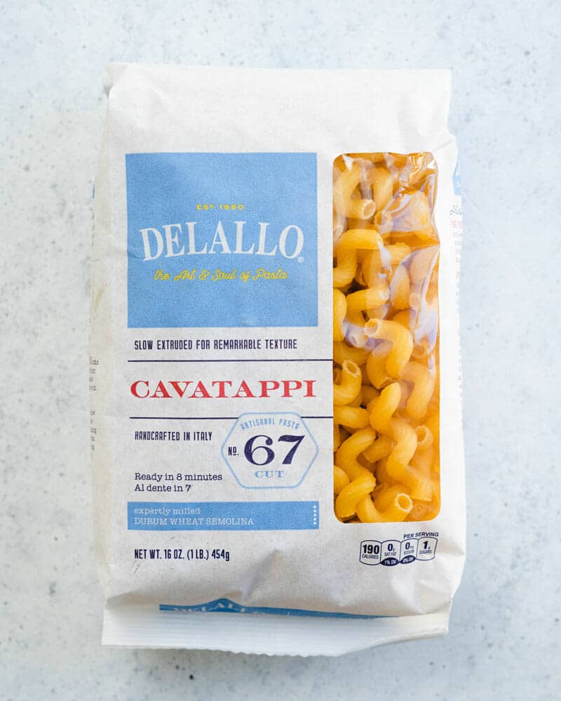 Pesto cavatappi Step 2: Boil the pasta.
