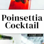 Poinsettia Drink -- Cranberry Champagne Cocktail