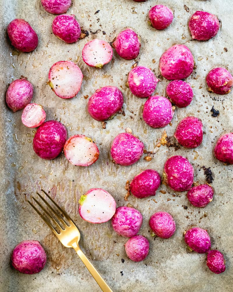 Roasted radishes
