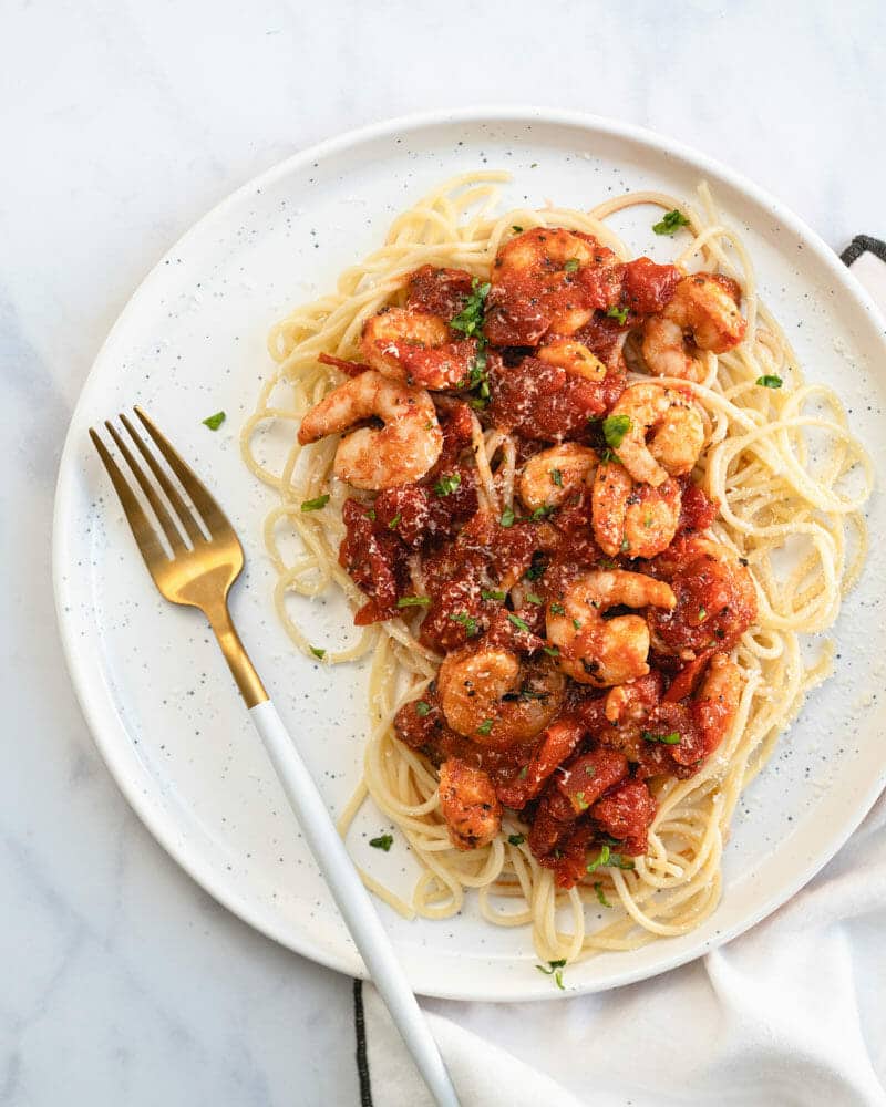 Shrimp marinara