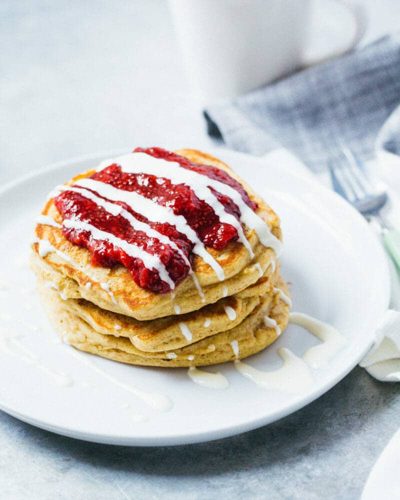 Compote on pancakes
