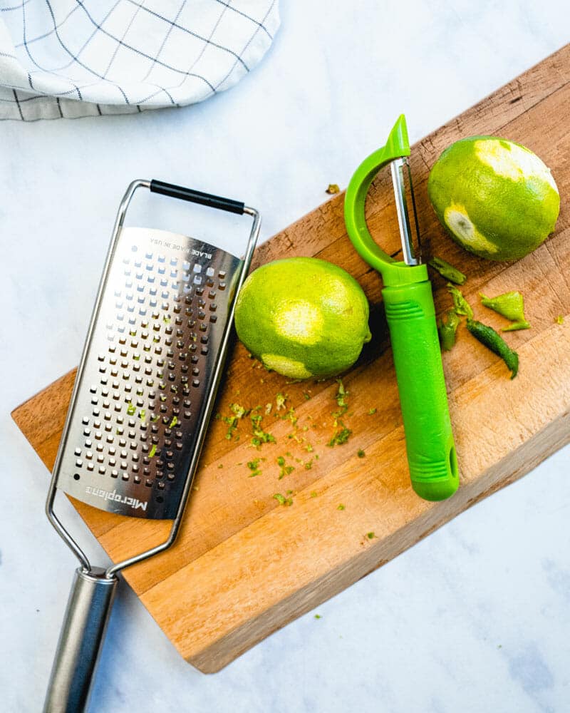 How to zest a lime: microplane & peeler