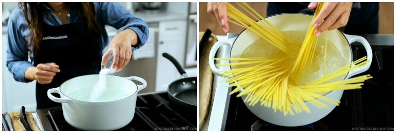 Quick Japanese Pasta with Shrimp and Broccolini 1