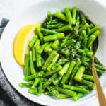 Steamed asparagus