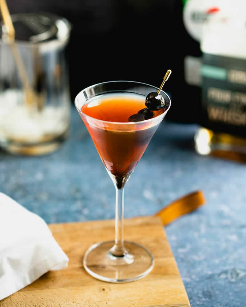 Manhattan cocktail with Luxardo cherry
