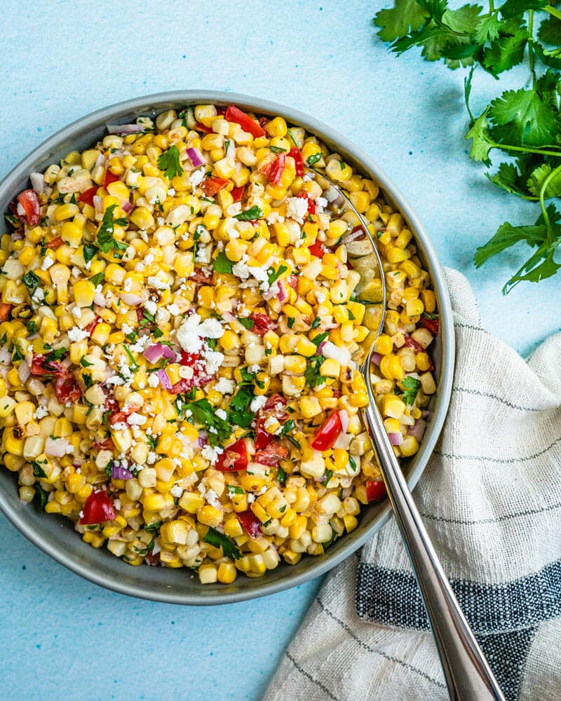 Grilled corn salad