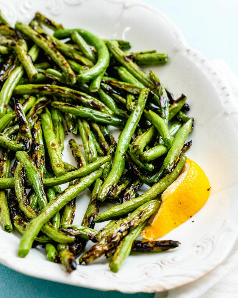 Grilled green beans