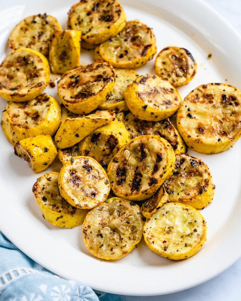 Grilled summer squash