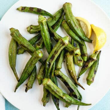 Grilled okra