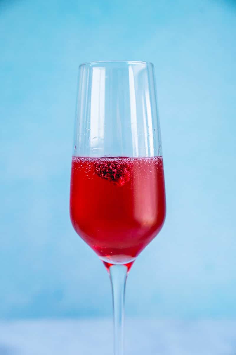 Chambord and champagne