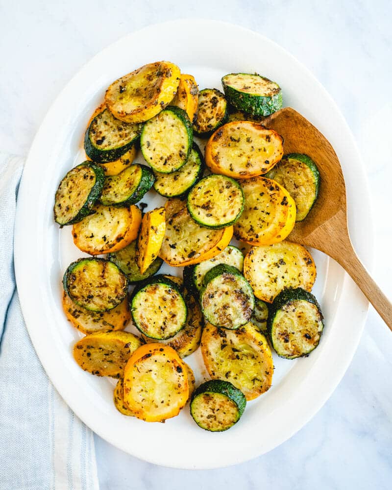 Grilled zucchini and squash