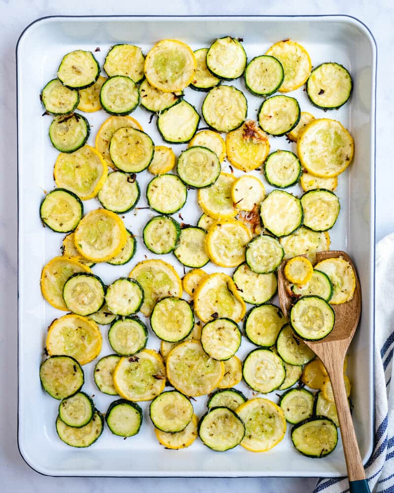 Roasted zucchini and squash