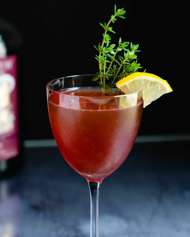 Sloe gin cocktail