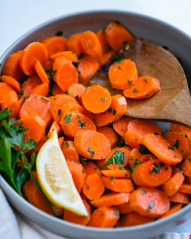 Steamed carrots