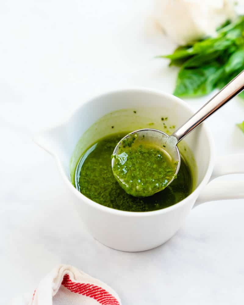 Basil vinaigrette