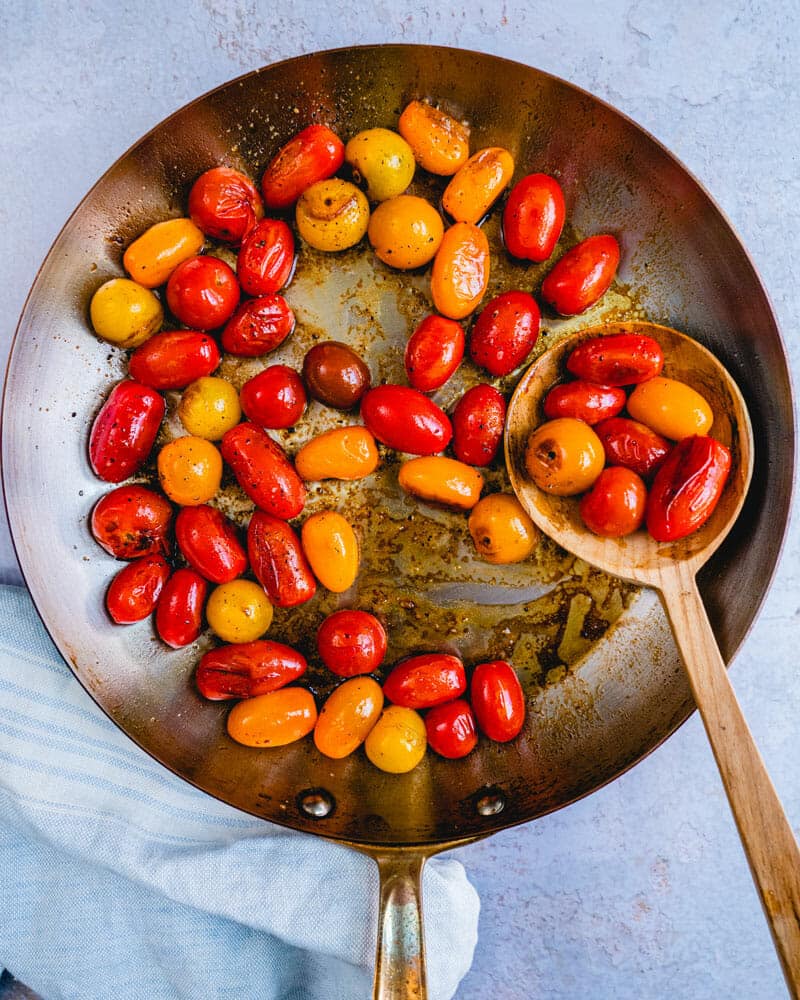 Blistered cherry tomatoes