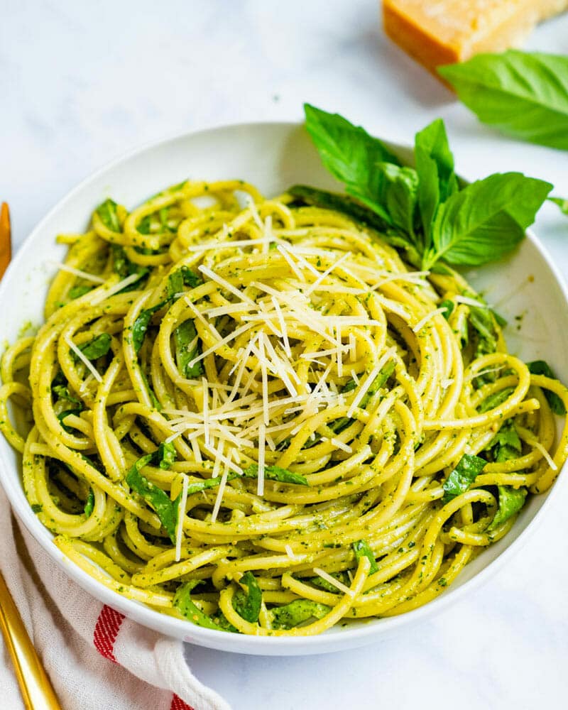 Spaghetti pesto