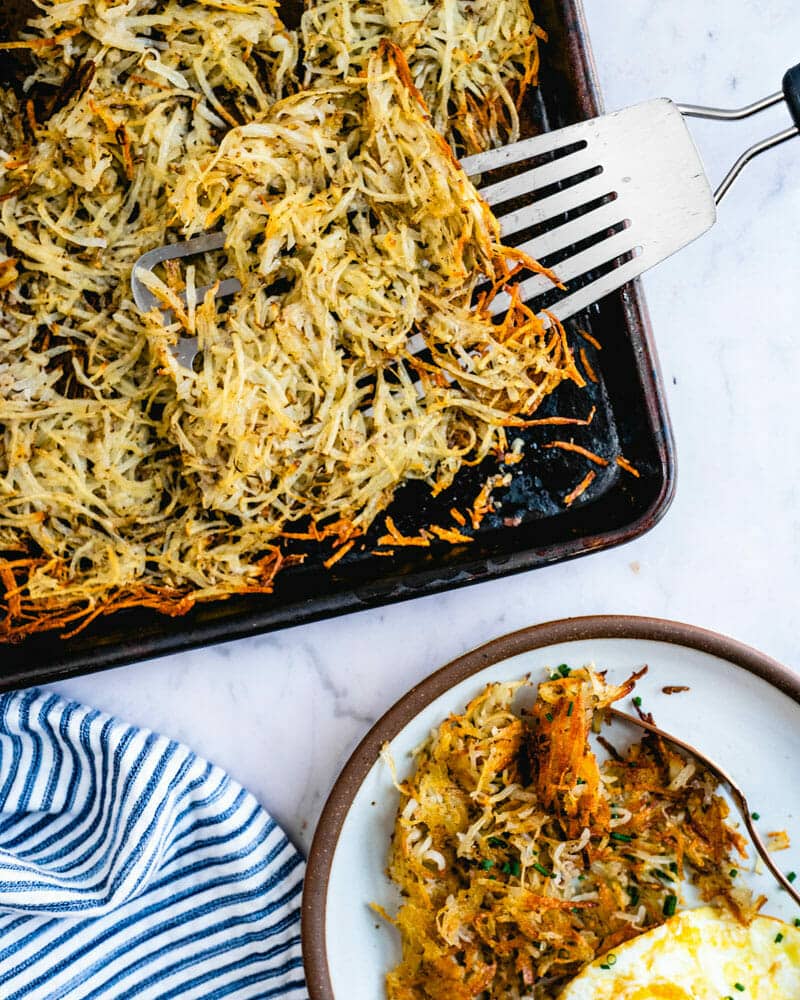 Hash browns in oven
