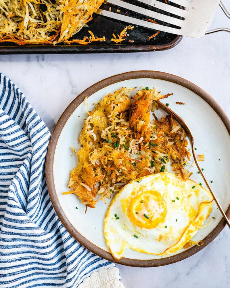 Hash browns in oven