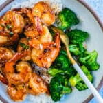 Shrimp and broccoli