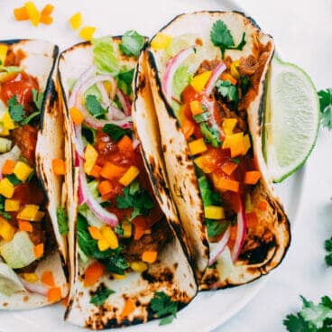 Refried bean tacos