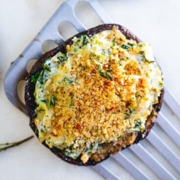 Stuffed portobello mushroom