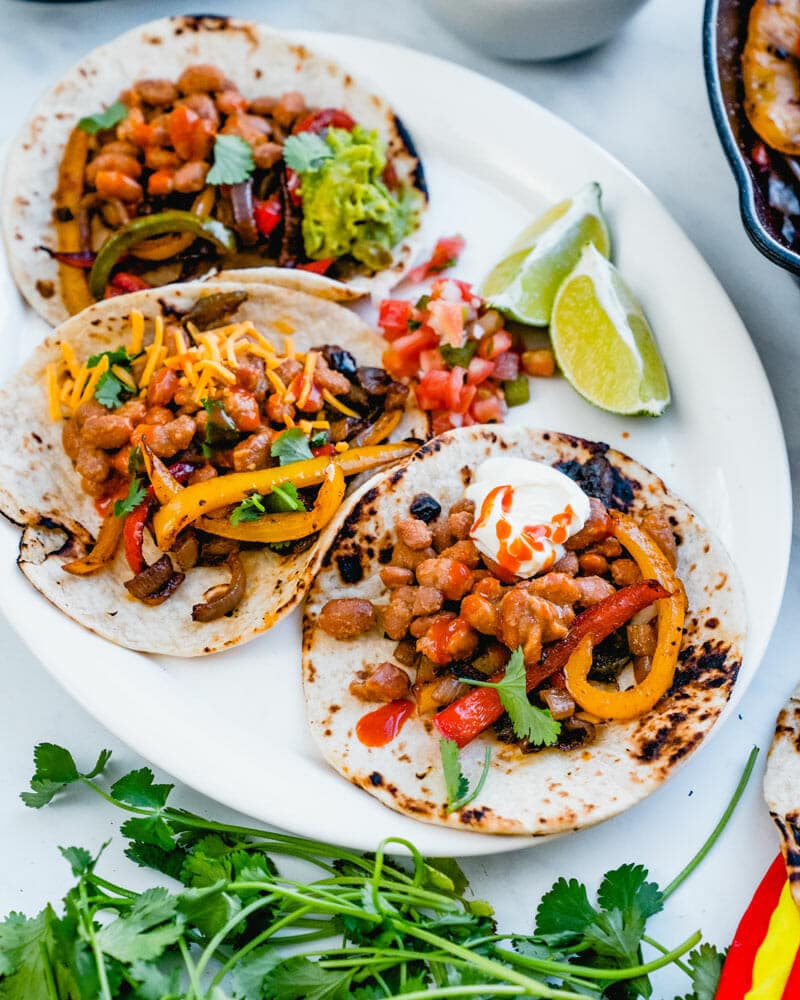 Vegetarian fajitas