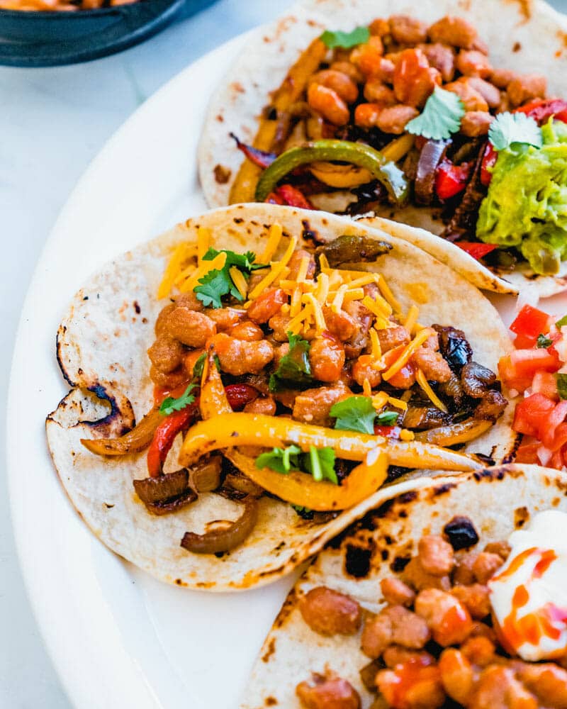 Vegetarian fajitas