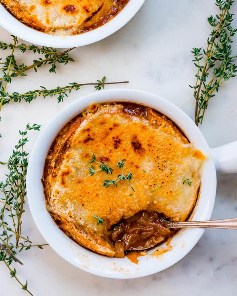 Vegetarian French onion soup recipe