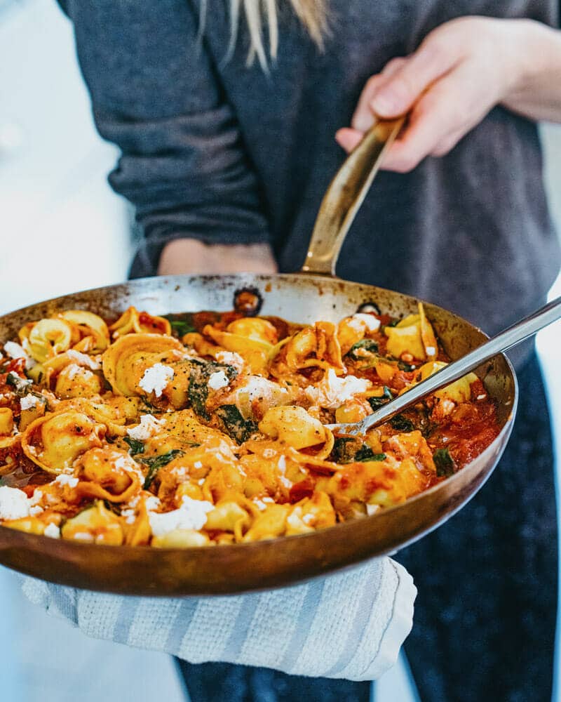 Tortellini in skillet