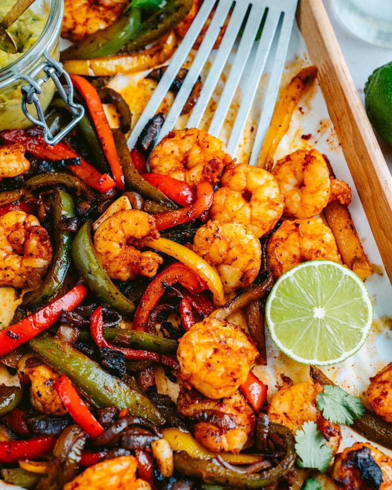 Shrimp fajitas