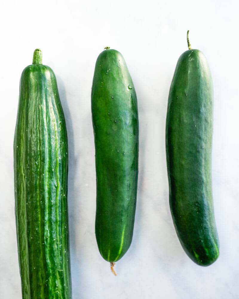 English cucumber vs standard cucumbers.