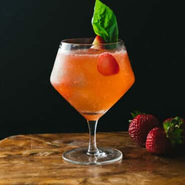 Strawberry basil cocktail