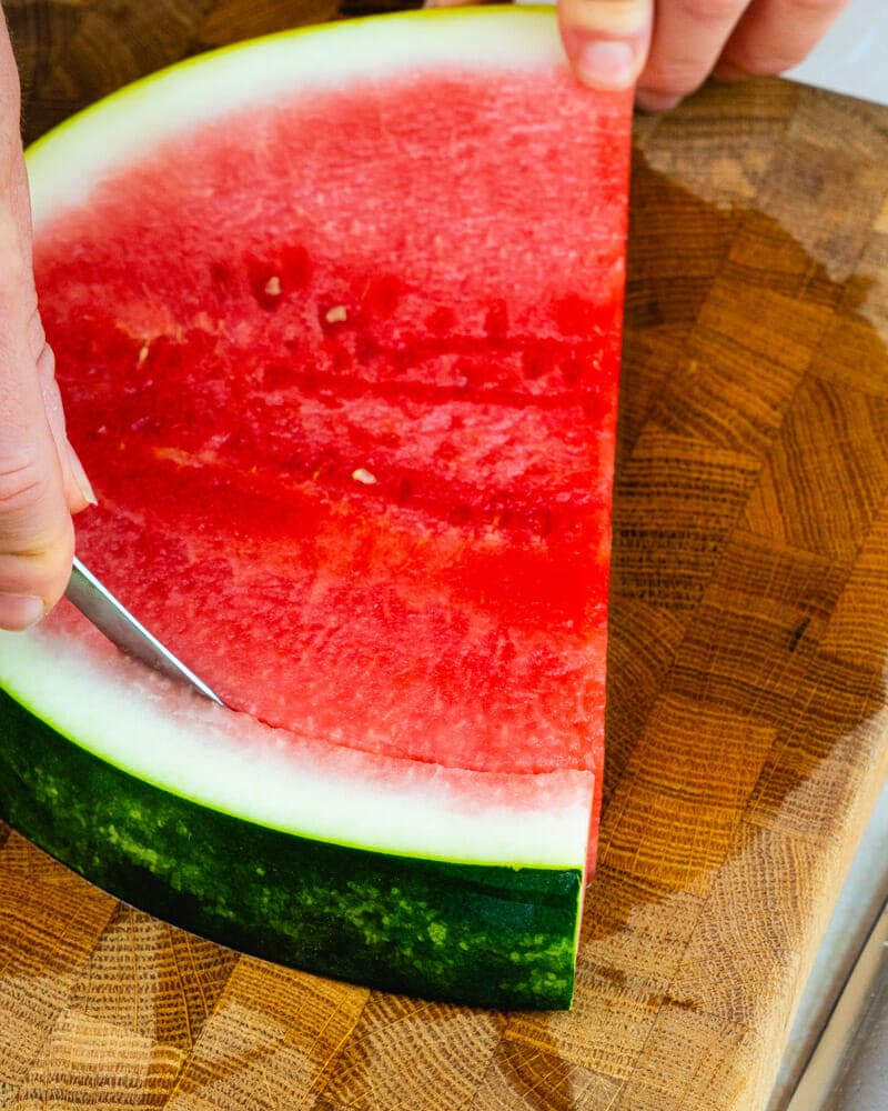 How to Cut a Watermelon: Remove the rind