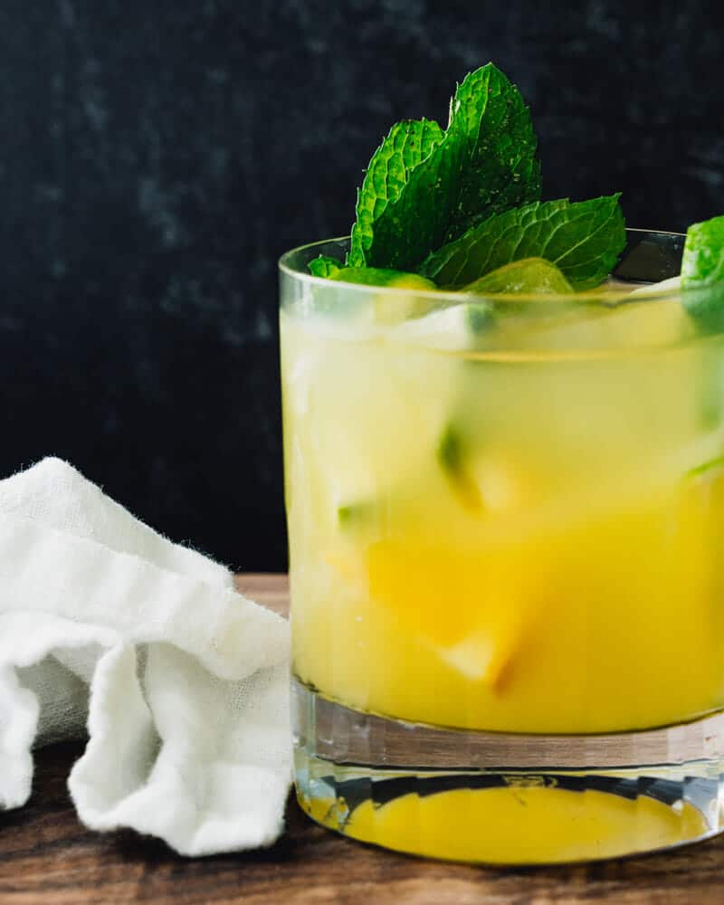 Tequila and pineapple juice