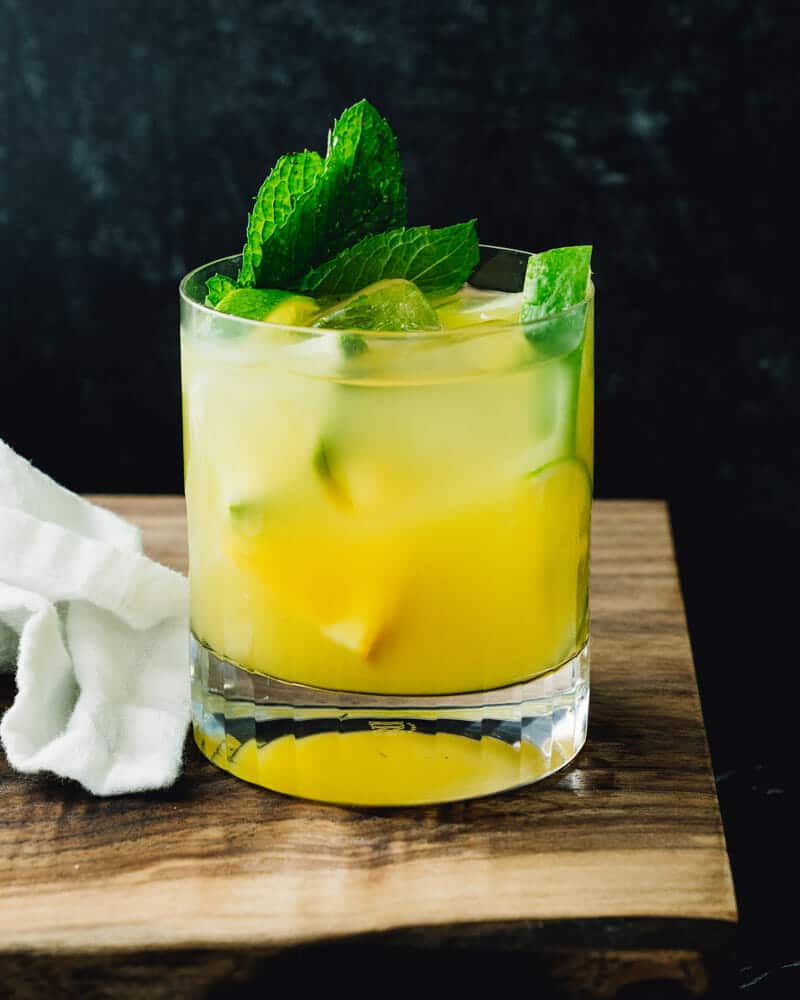 Tequila and pineapple juice