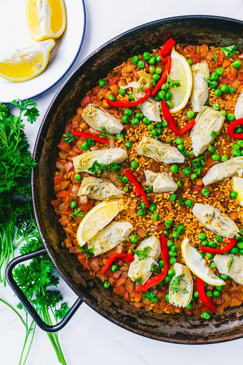 Vegetarian paella recipe