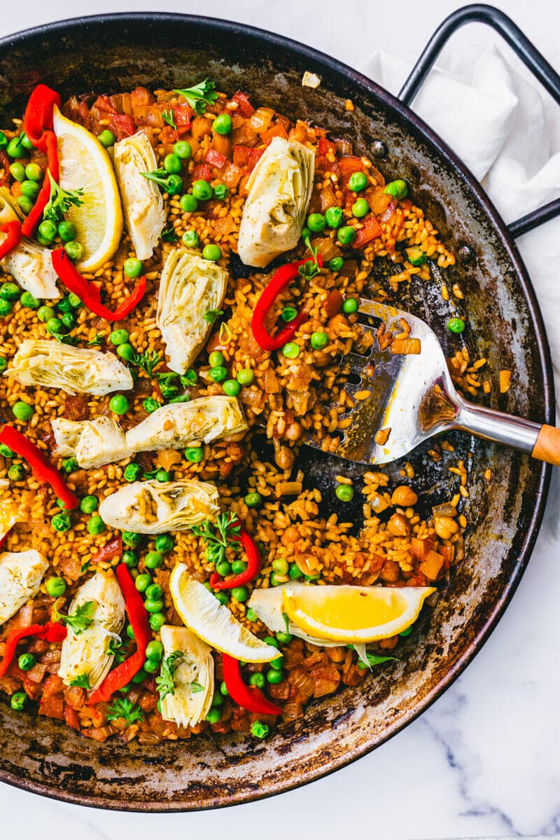 Vegetarian paella recipe