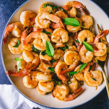 Thai basil shrimp