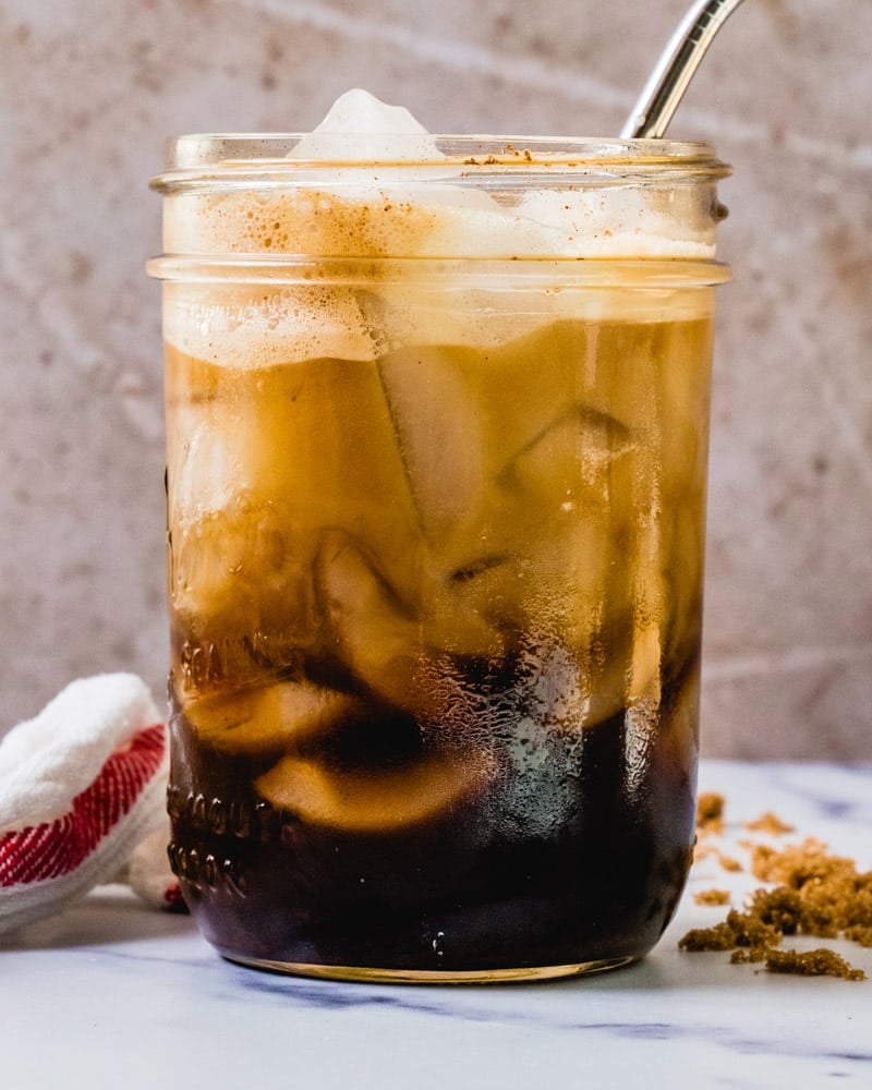 Iced brown sugar oat milk shaken espresso