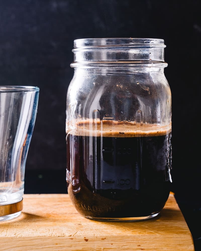 Coffee in a mason jar