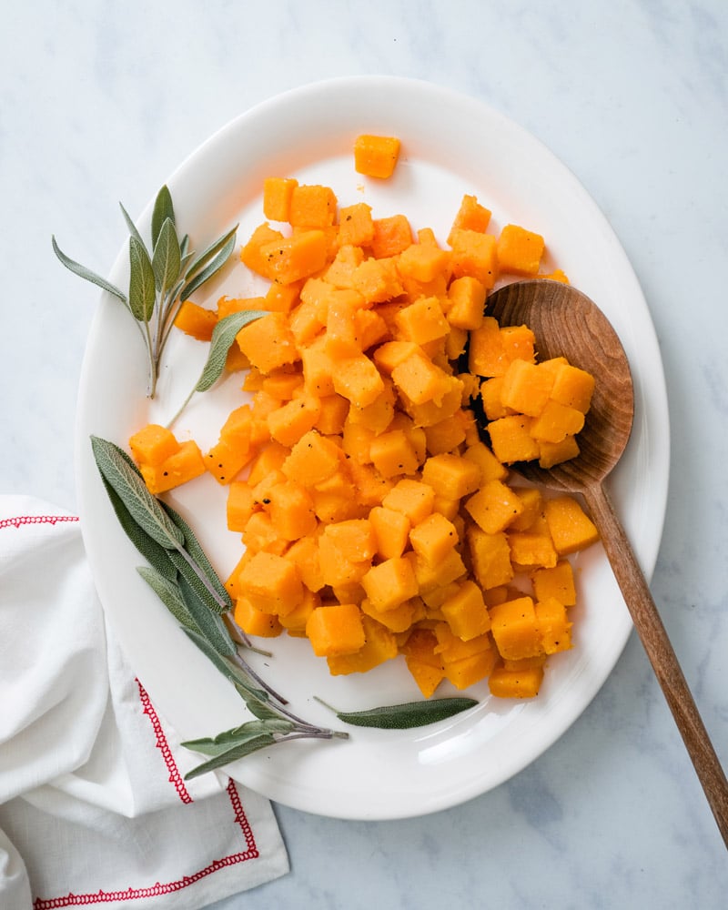 Boiled butternut squash