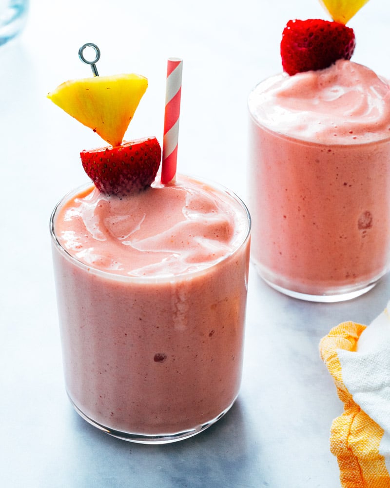 Strawberry banana pineapple smoothie