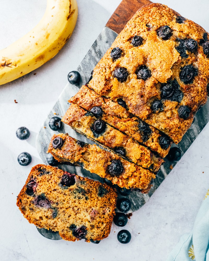 Banana blueberry bread