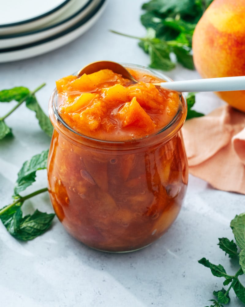 Peach compote