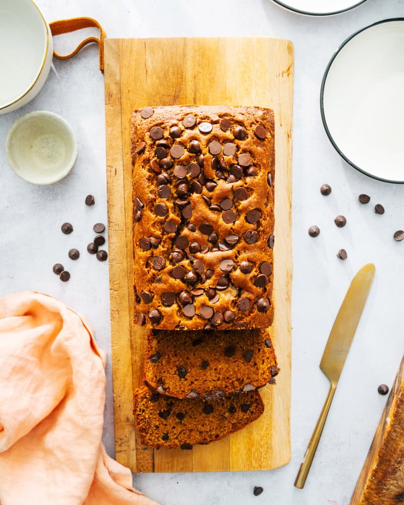 Pumpkin Chocolate Chip Bread